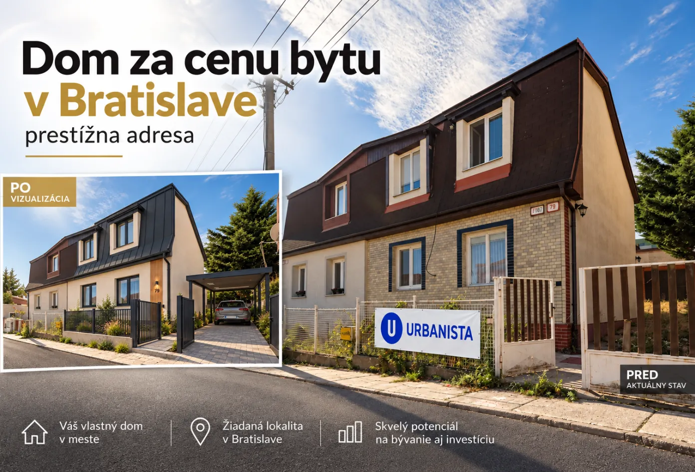 URBANISTA | Dom na Kolibe za cenu bytu | znalecký posudok